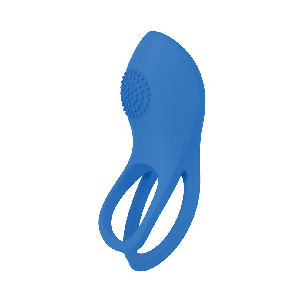 Gold Glam Cock Ring - Blue
