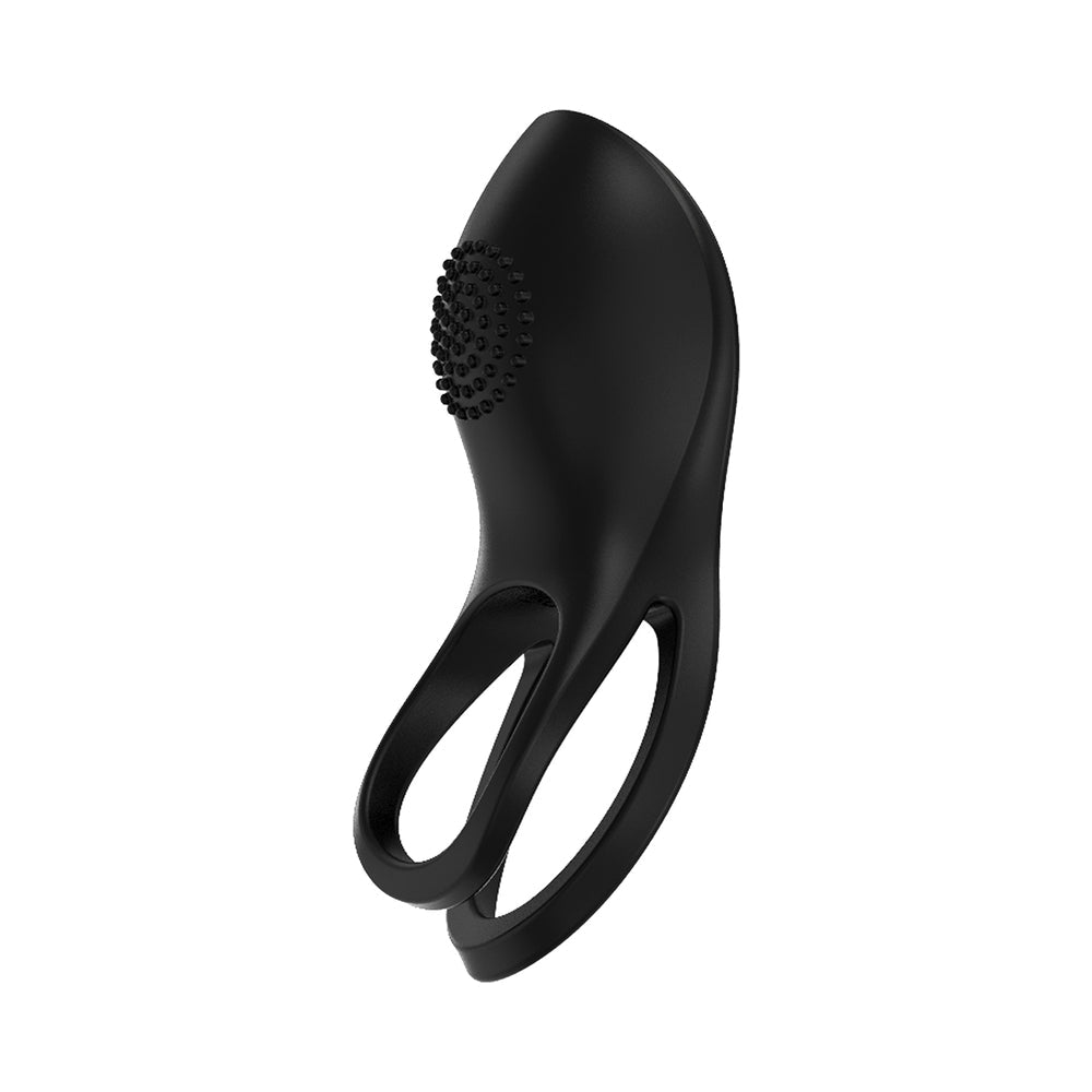 Gold Glam Cock Ring - Black