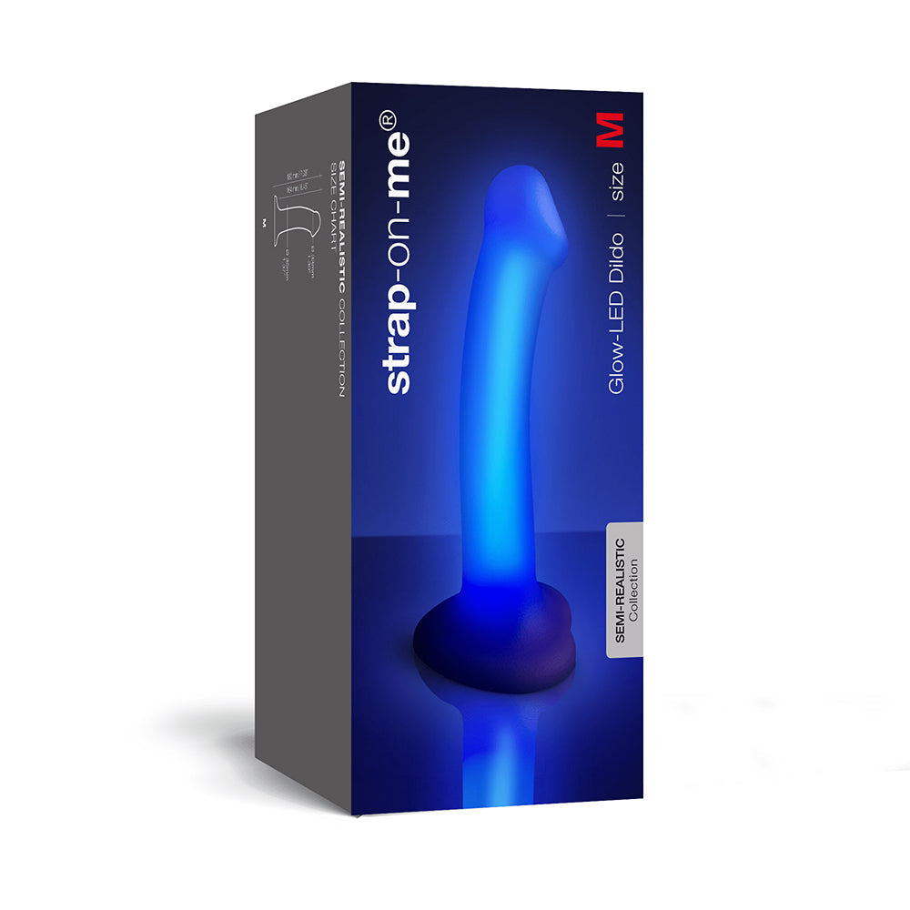 Strap-on-Me Glow-Led Dildo - Purple