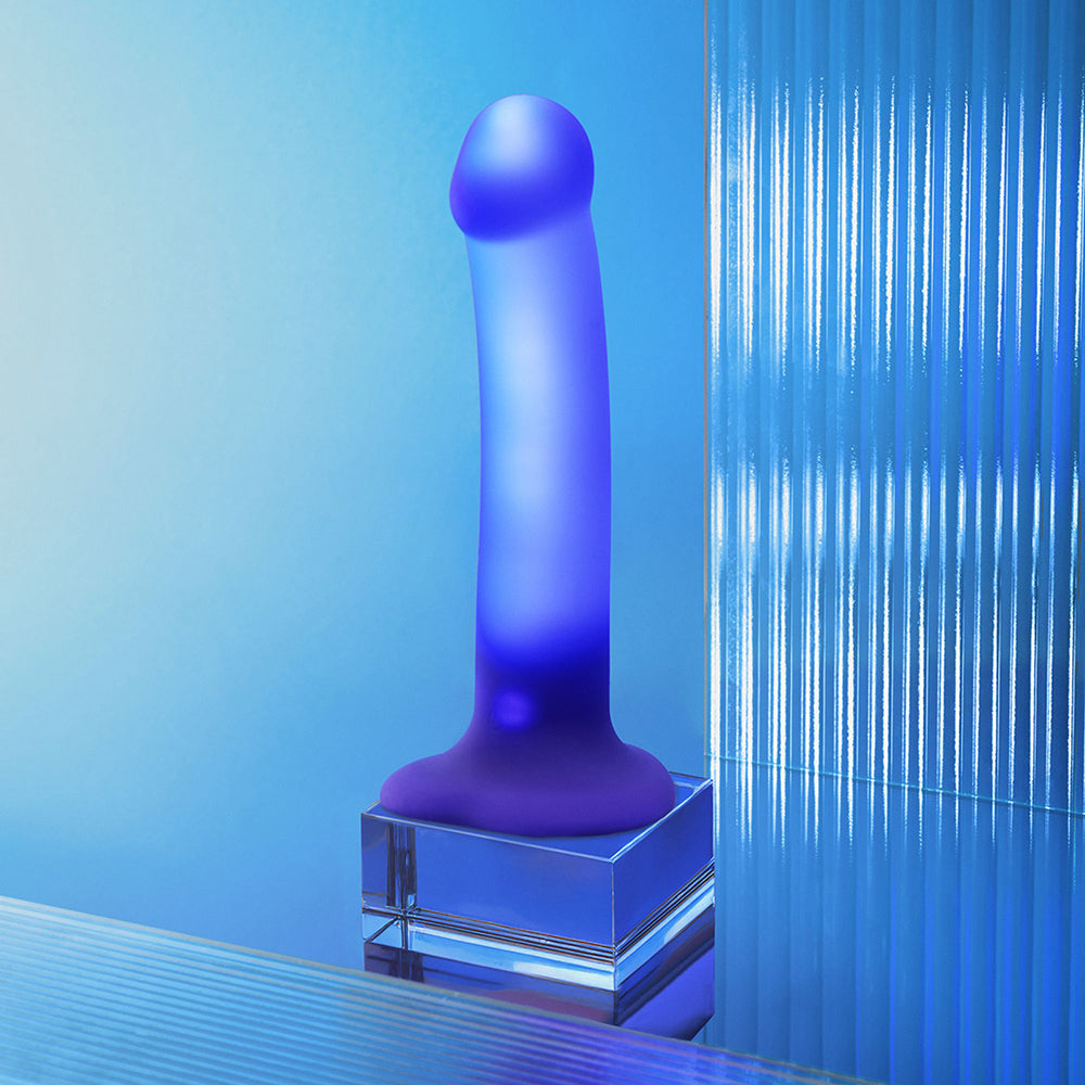 Strap-on-Me Glow-Led Dildo - Purple