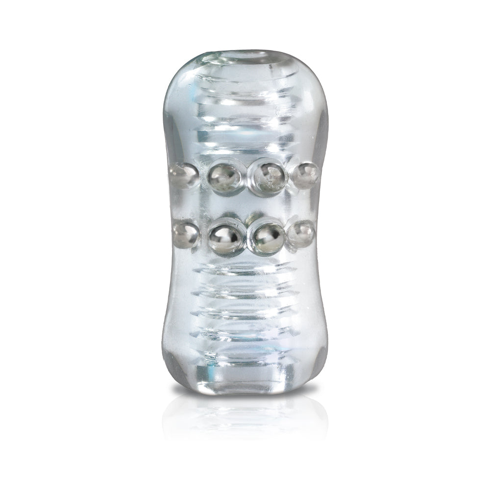 MSTR B8 Head Banger Beaded Clear-View Stroker - Clear