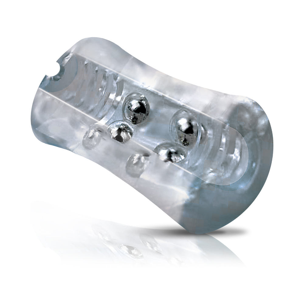 MSTR B8 Head Banger Beaded Clear-View Stroker - Clear