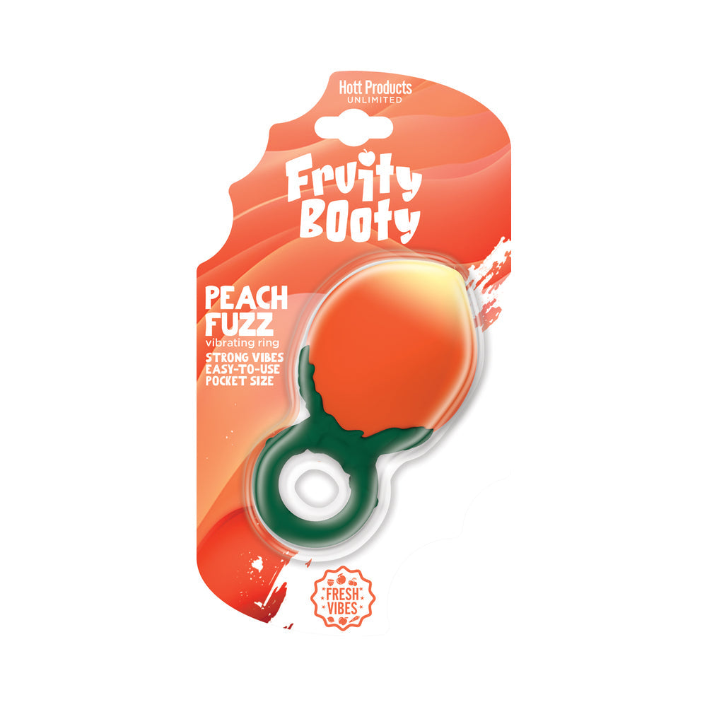 Fruity Booty Peach Fuzz - Peach Vibe Ring Liquid Silicone Multi-Speed