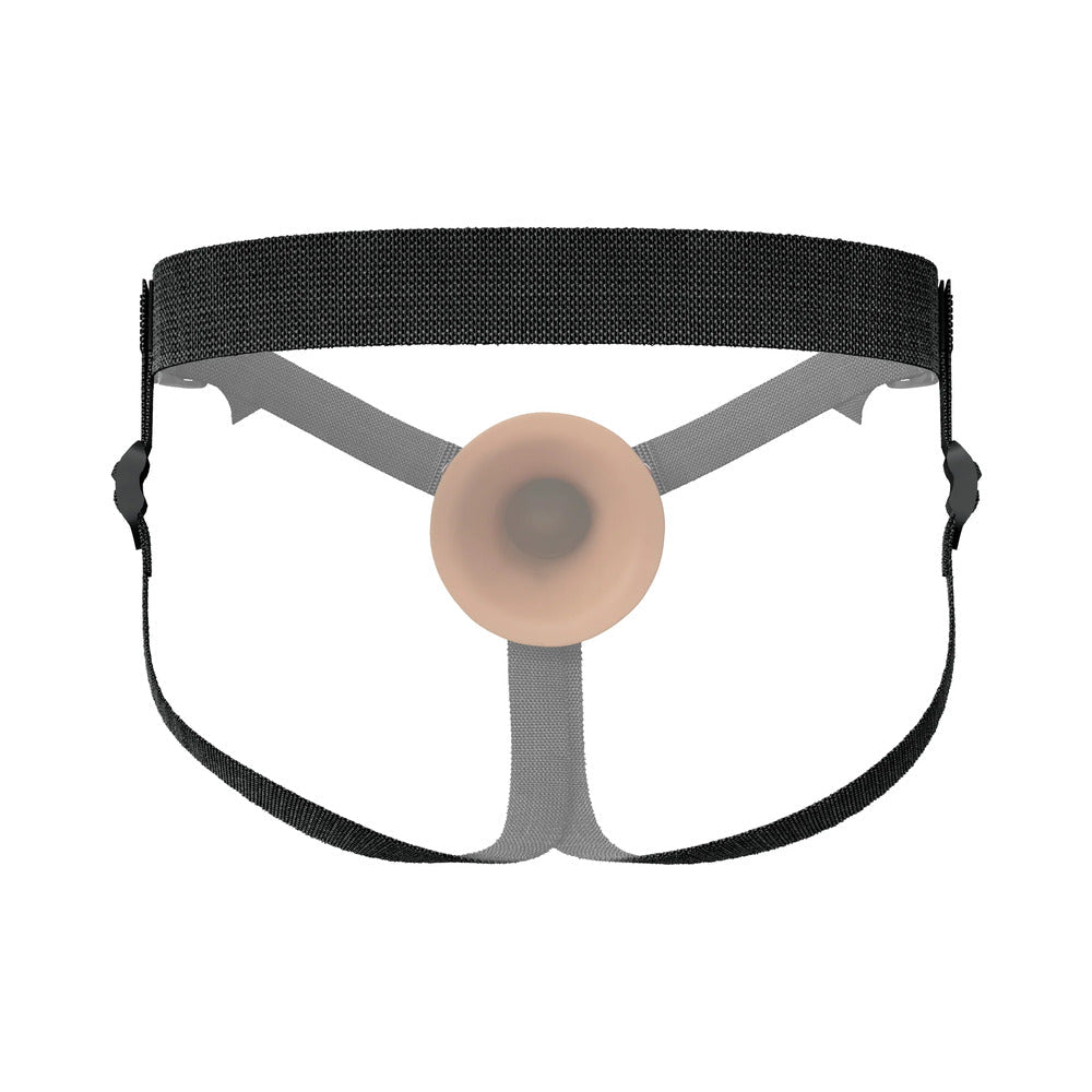 Fantasy X-Tensions Elite Hollow Strap On Dual Density Brown 5"
