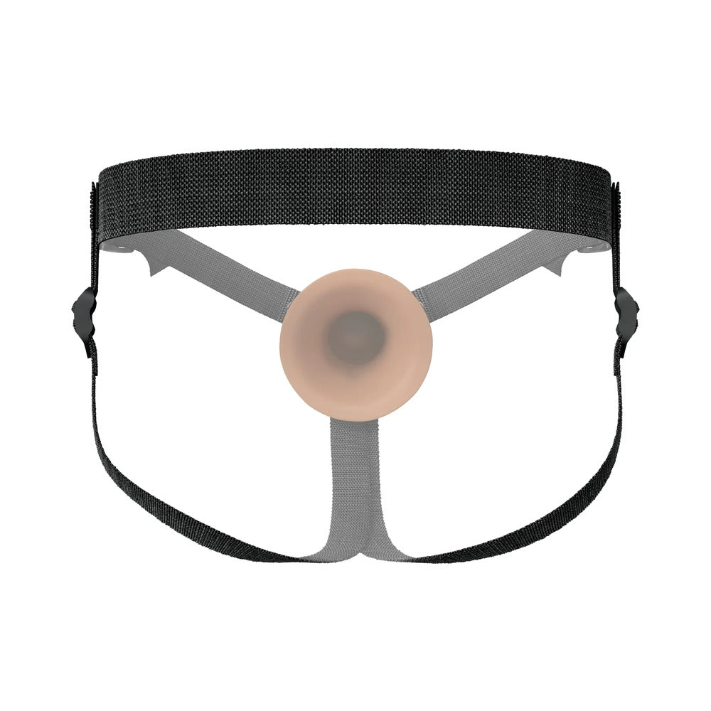 Fantasy X-Tensions Elite Hollow Strap On Dual Density Brown 9"