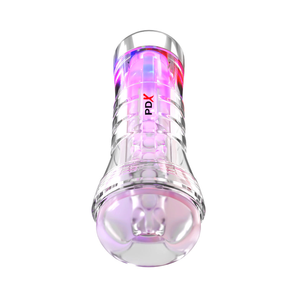 PDX Elite ViewTube XXL See-Thru EZ-Grip LED Stroker - Clear