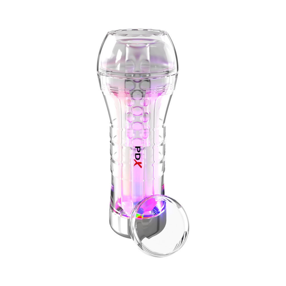 PDX Elite ViewTube XXL See-Thru EZ-Grip LED Stroker - Clear