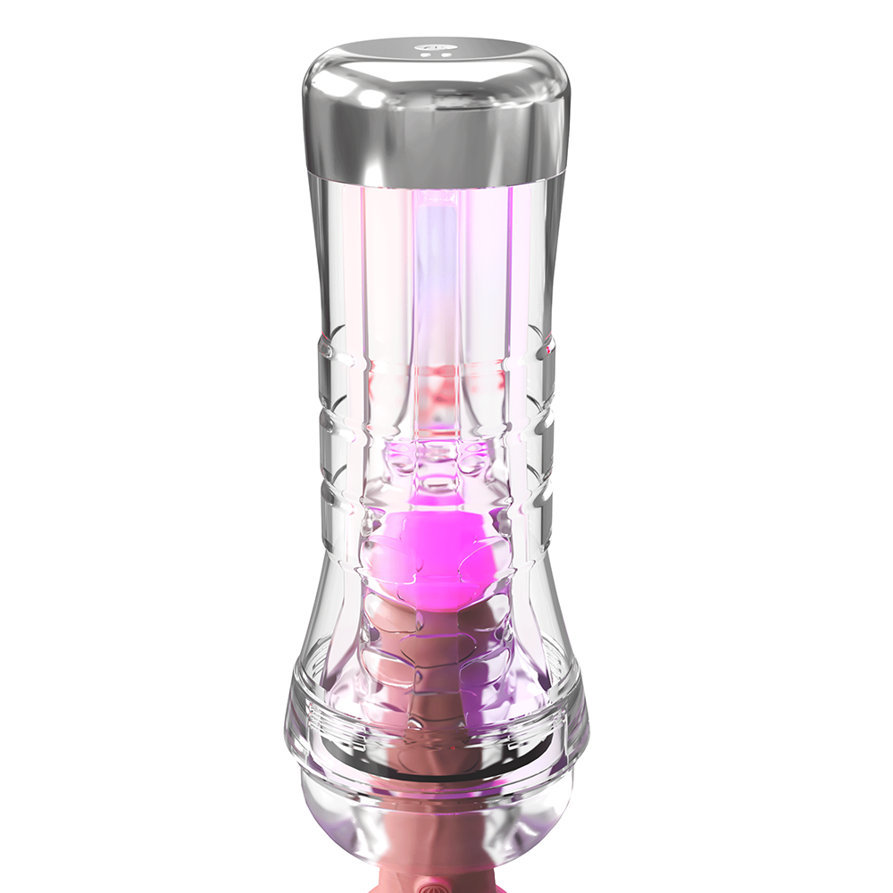 PDX Elite ViewTube XXL See-Thru EZ-Grip LED Stroker - Clear