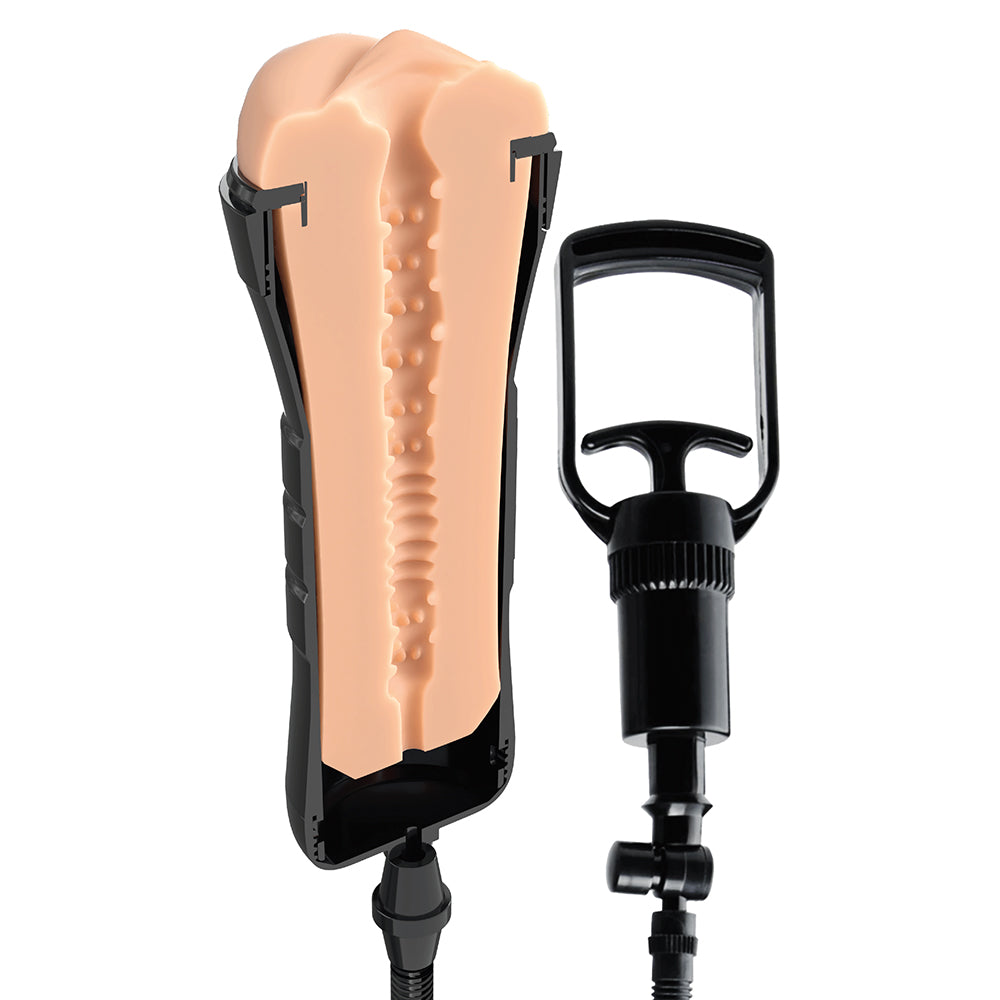 PDX Extreme Wet Pussies Super Sucker XXL Stroker - Light