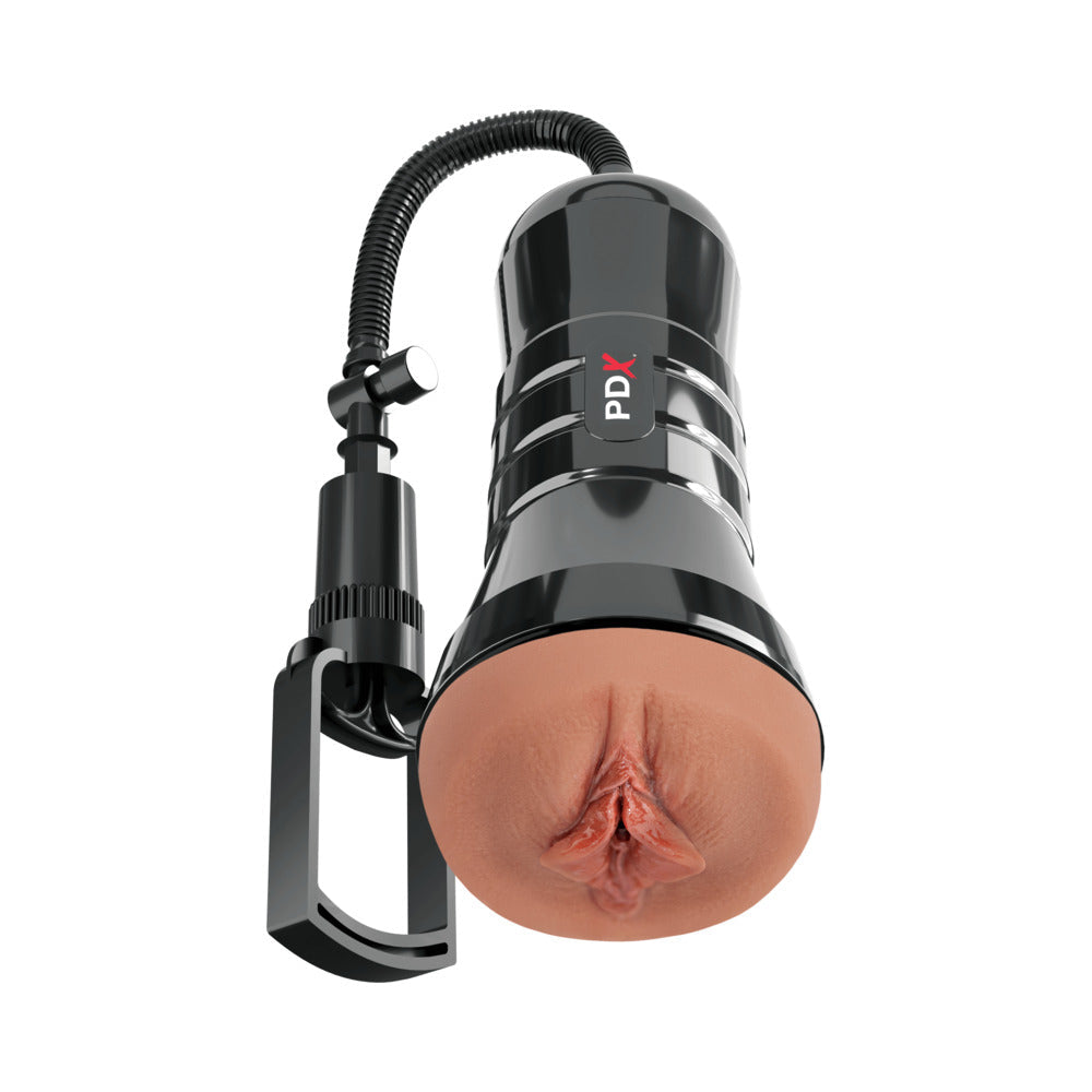 PDX Extreme Wet Pussies Super Sucker XXL Stroker - Brown
