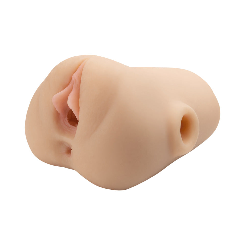 PDX Plus Double Pounder Vibrating Squeeze Stroker-Light