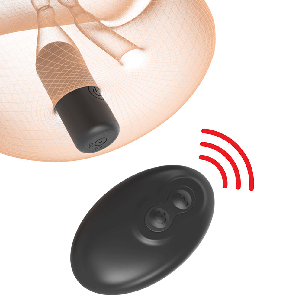 PDX Plus Double Pounder Vibrating Squeeze Stroker-Brown