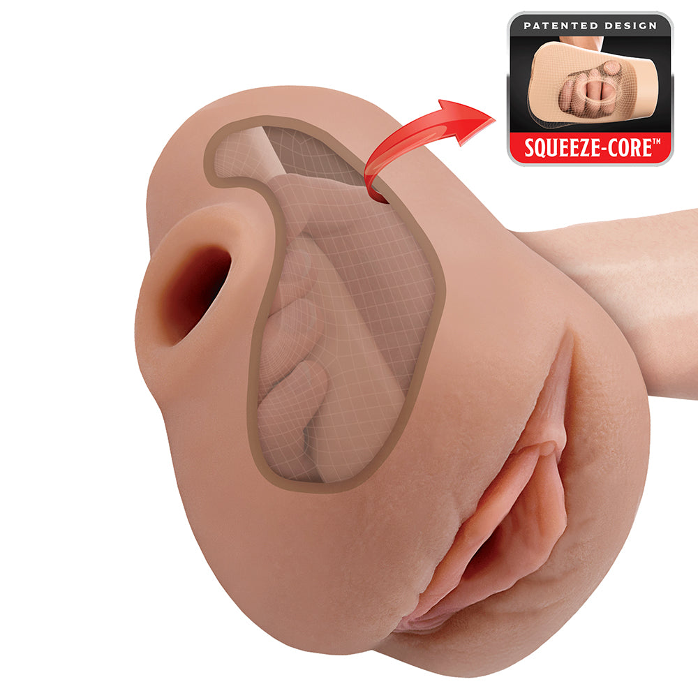 PDX Plus Pussy Pounder Squeeze Stroker-Brown