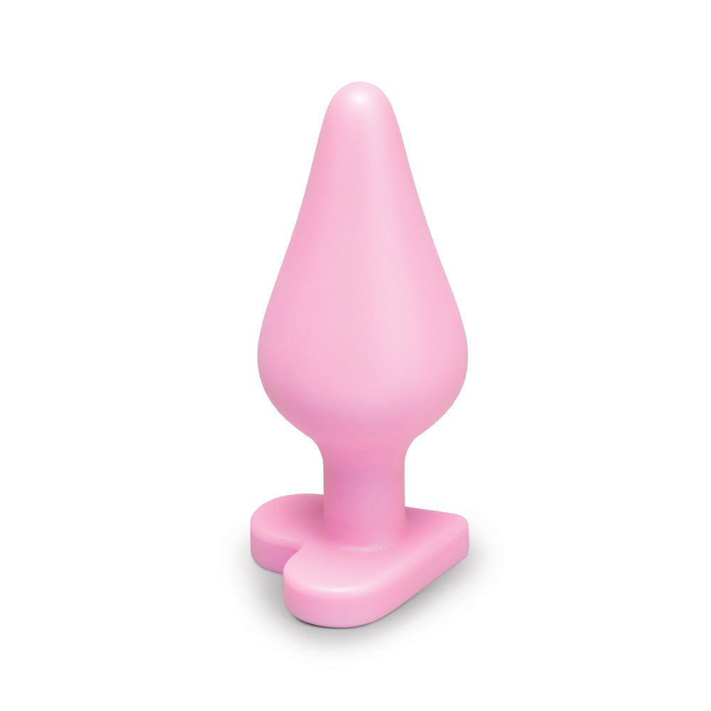 B-Mine Butties - Silicone Butt Plug with Heart Base - Pink