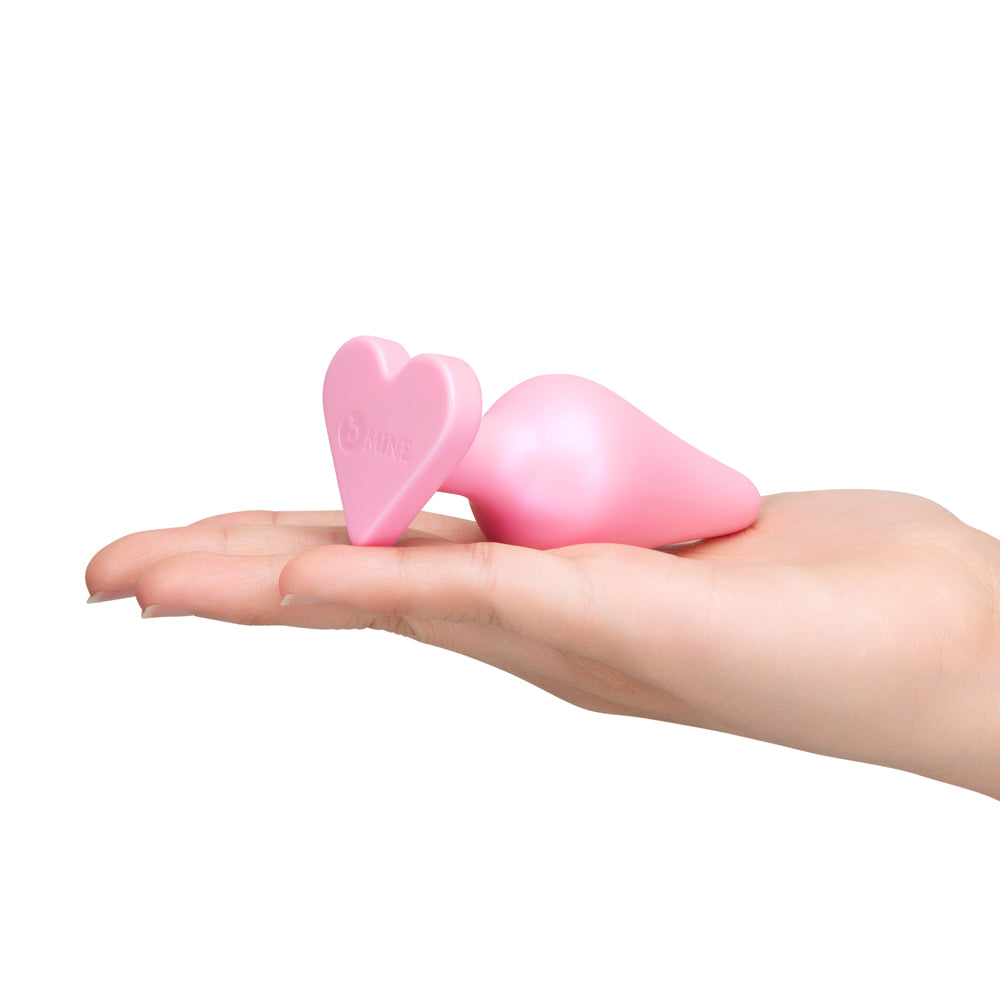 B-Mine Butties - Silicone Butt Plug with Heart Base - Pink