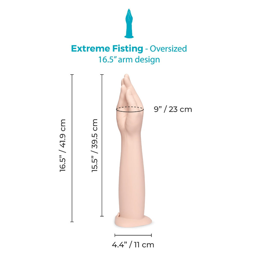 b-Vibe 16.5 Inch Silicone Hand Fisting Dildo w/Suction Base