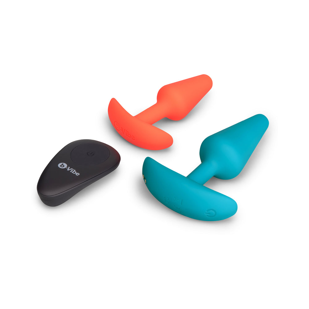 Anal Training Bundle 2-Piece Set Includes Beginner Plug & Rechargeable Vibrating Plug w/Remote