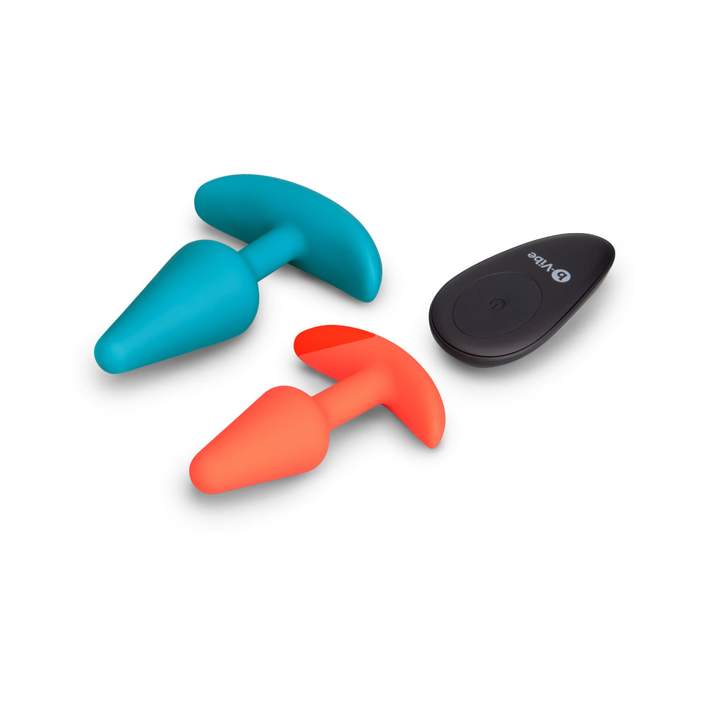 Anal Training Bundle 2-Piece Set Includes Beginner Plug & Rechargeable Vibrating Plug w/Remote