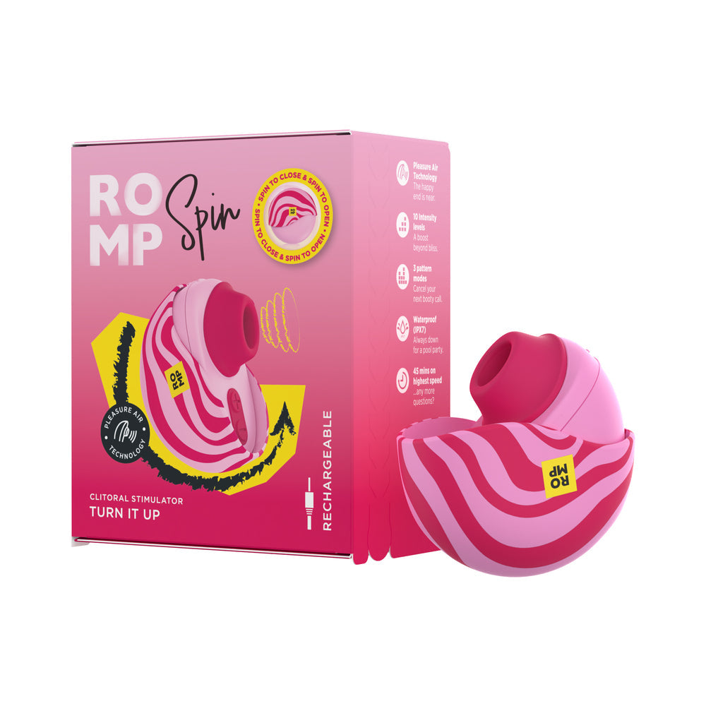 ROMP SPIN Travel Rechargeable Clitoral Stimulator - Pink