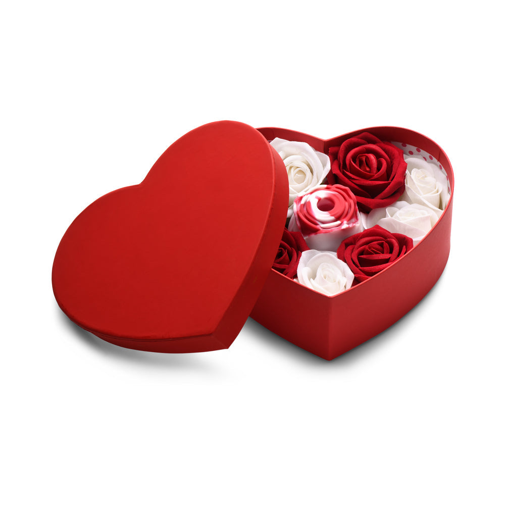 Bloomgasm Sucking Rose Heart Box-Red/White