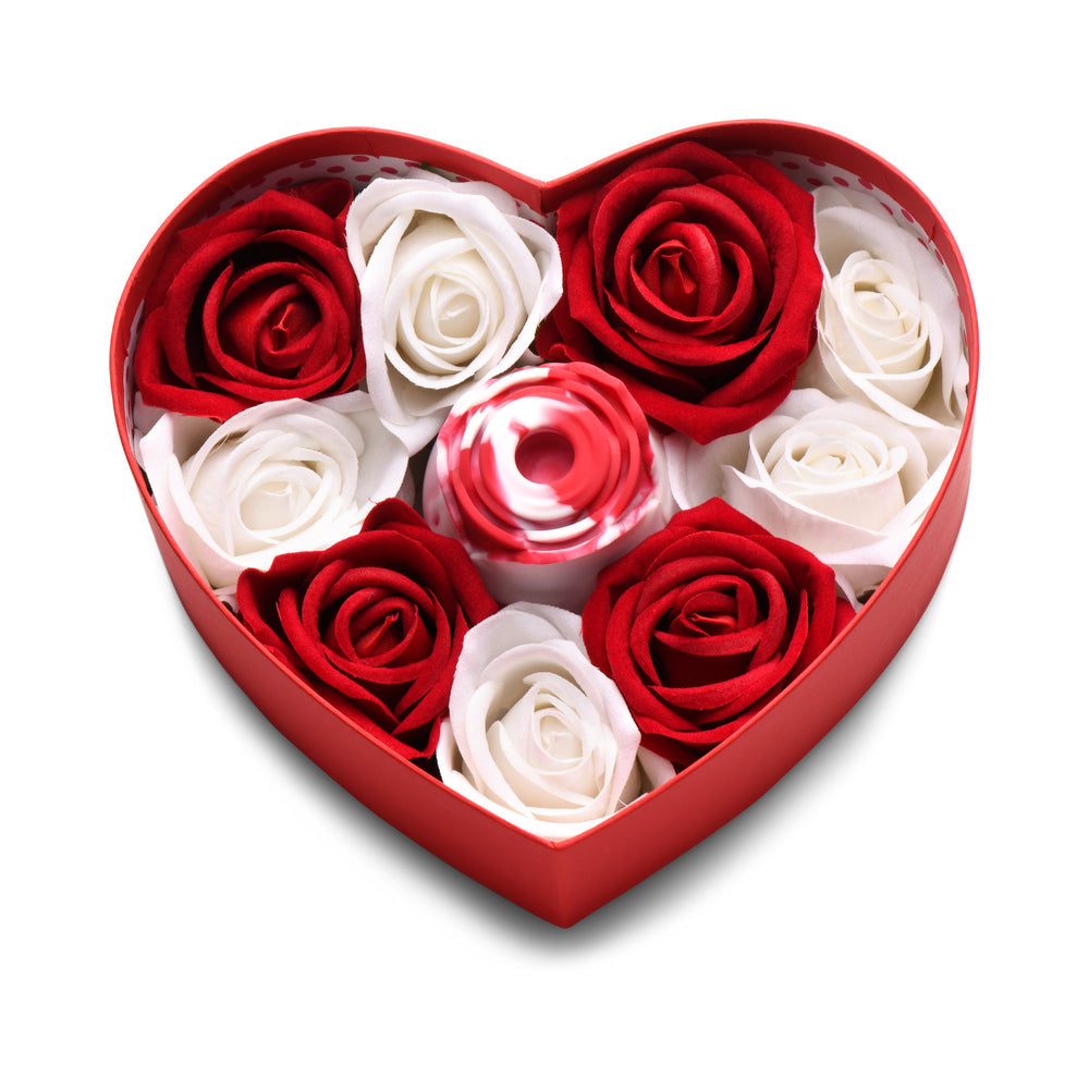 Bloomgasm Sucking Rose Heart Box-Red/White