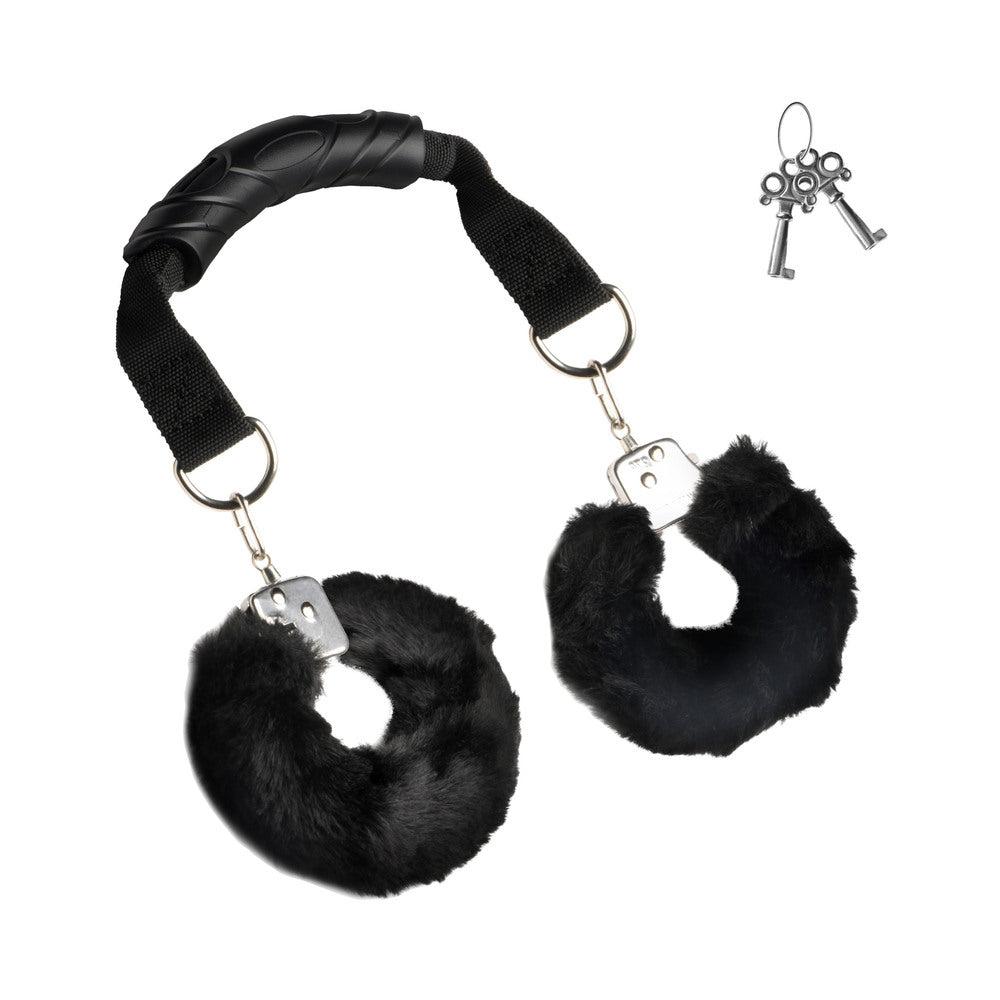 Master Series Furry Handcuffs w/Handle