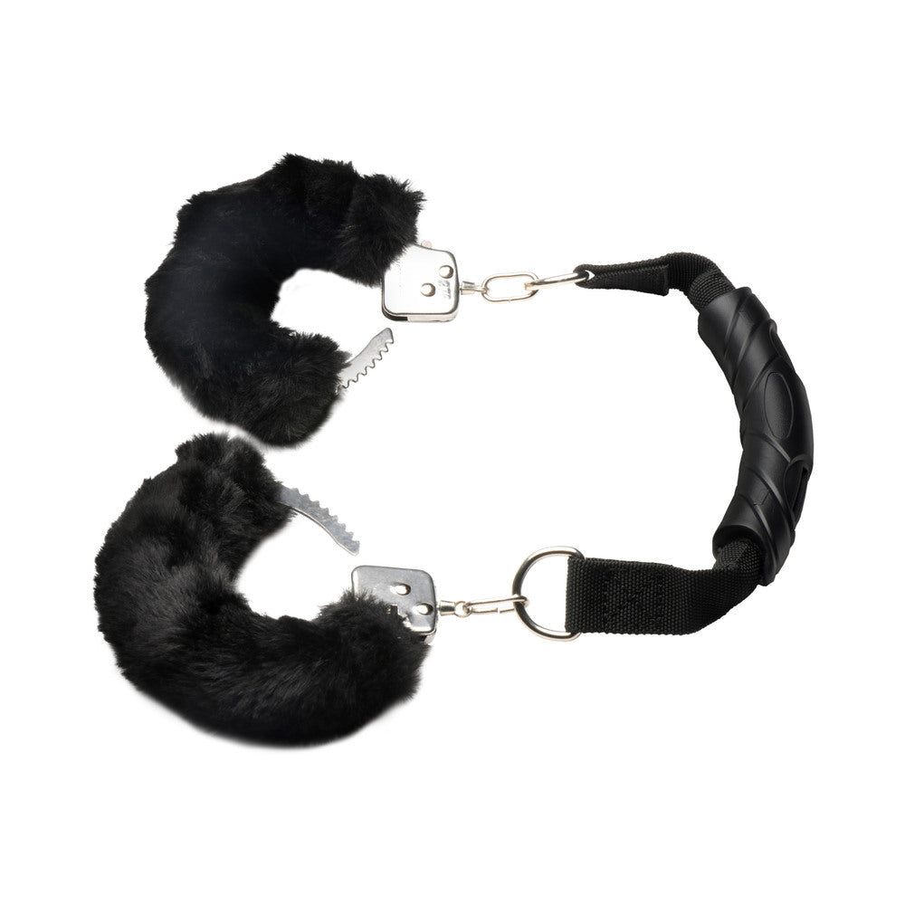 Master Series Furry Handcuffs w/Handle