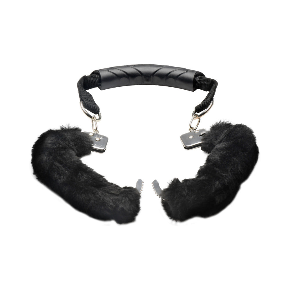 Master Series Furry Handcuffs w/Handle
