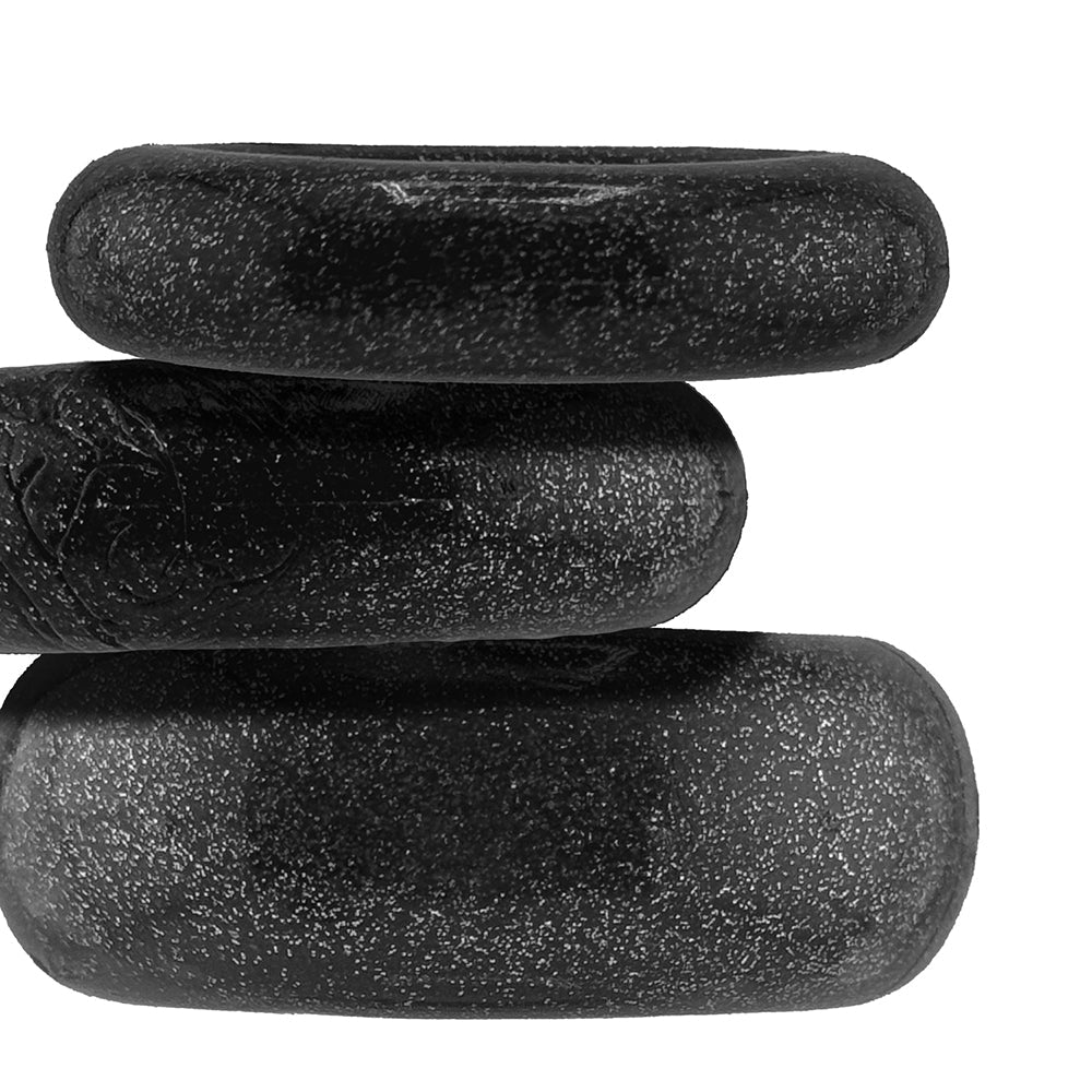 Oxballs Cockpack Multi Design 3 Pack Cockrings - Black Mica