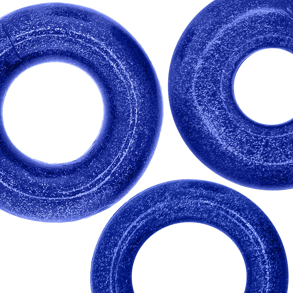 Oxballs Cockpack Multi Design 3 Pack Cockrings - Blue Fire