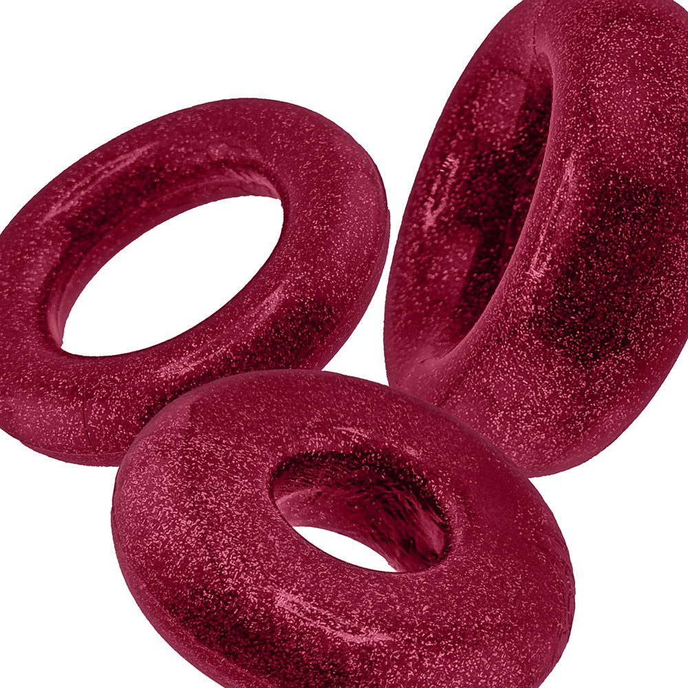 Oxballs Cockpack Multi Design 3 Pack Cockrings - Cherry Lips