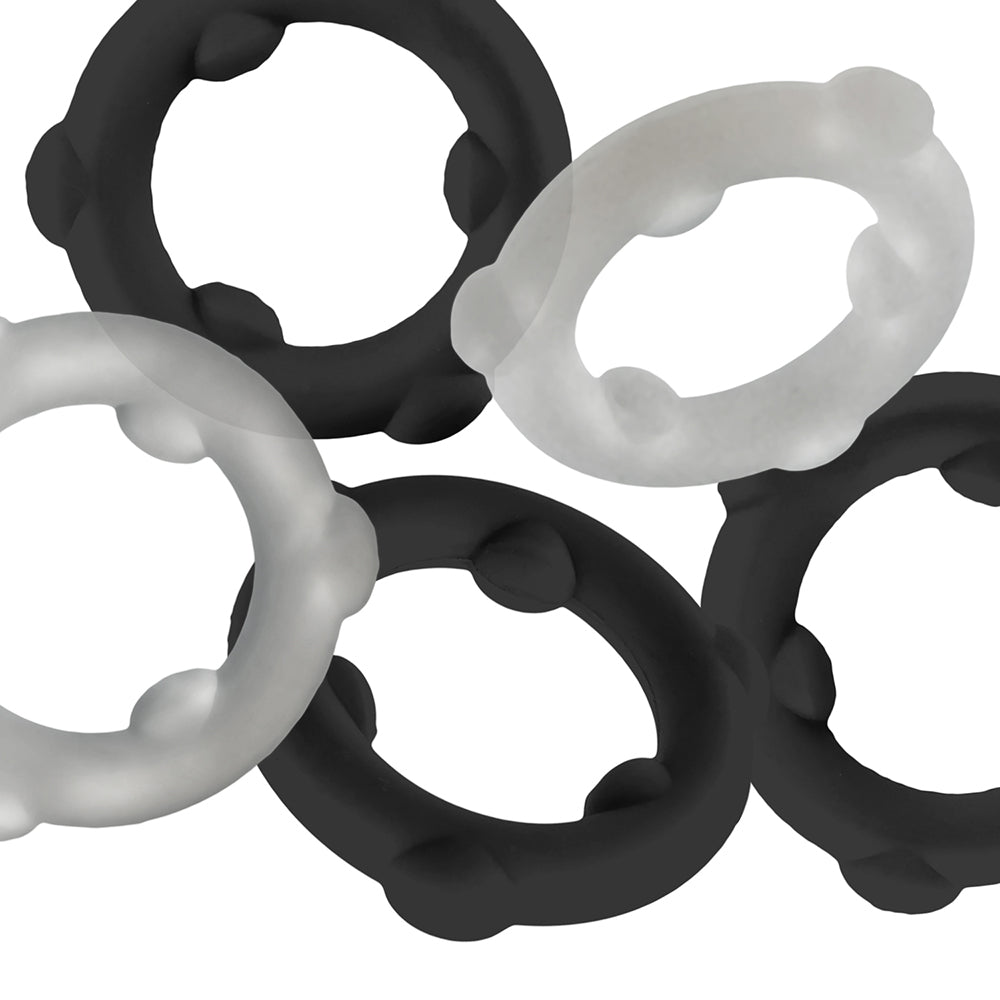 Oxballs Gearheads 5 Pack Spinner Rings - Black/Vapor