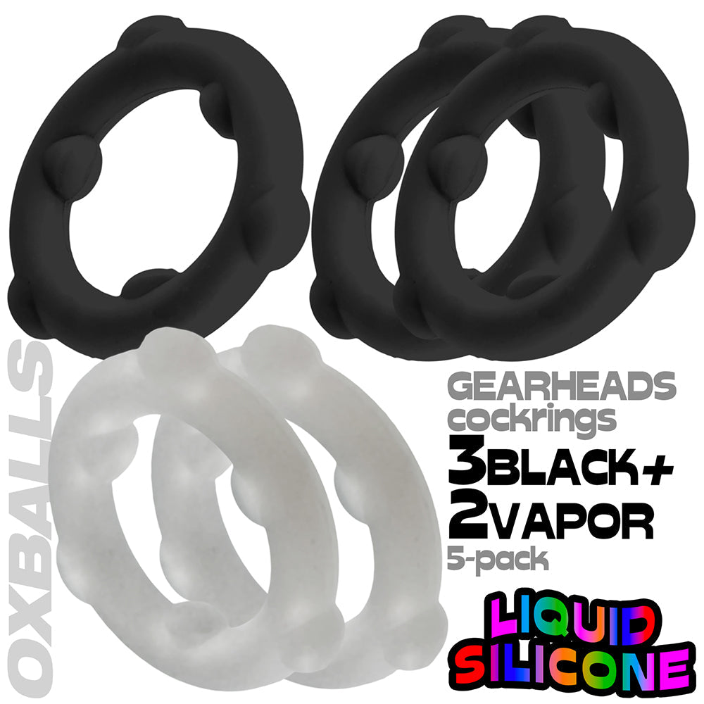 Oxballs Gearheads 5 Pack Spinner Rings - Black/Vapor