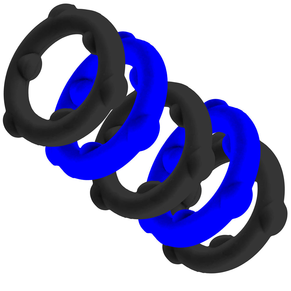 Oxballs Gearheads 5 Pack Spinner Rings - Blue/Black