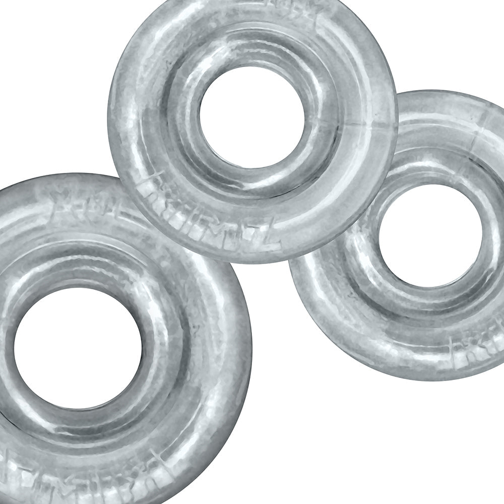 Oxballs Rimringz Multi Size 3 Pack of Cock Rings - Clear
