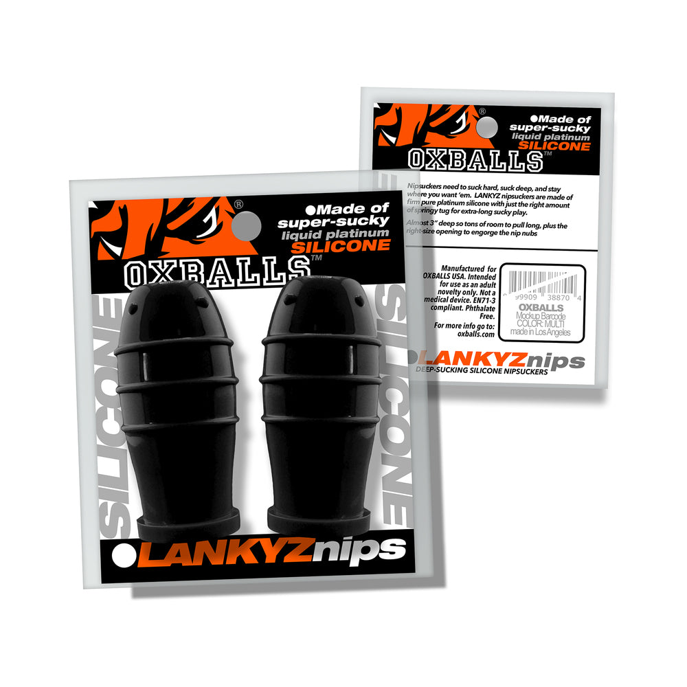 Oxballs Lankyz Silicone Nip Suckers - Black