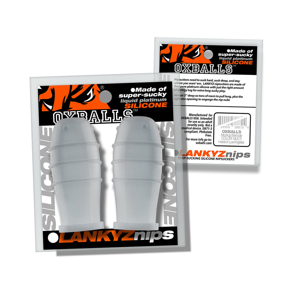 Oxballs Lankyz Silicone Nip Suckers - Clear