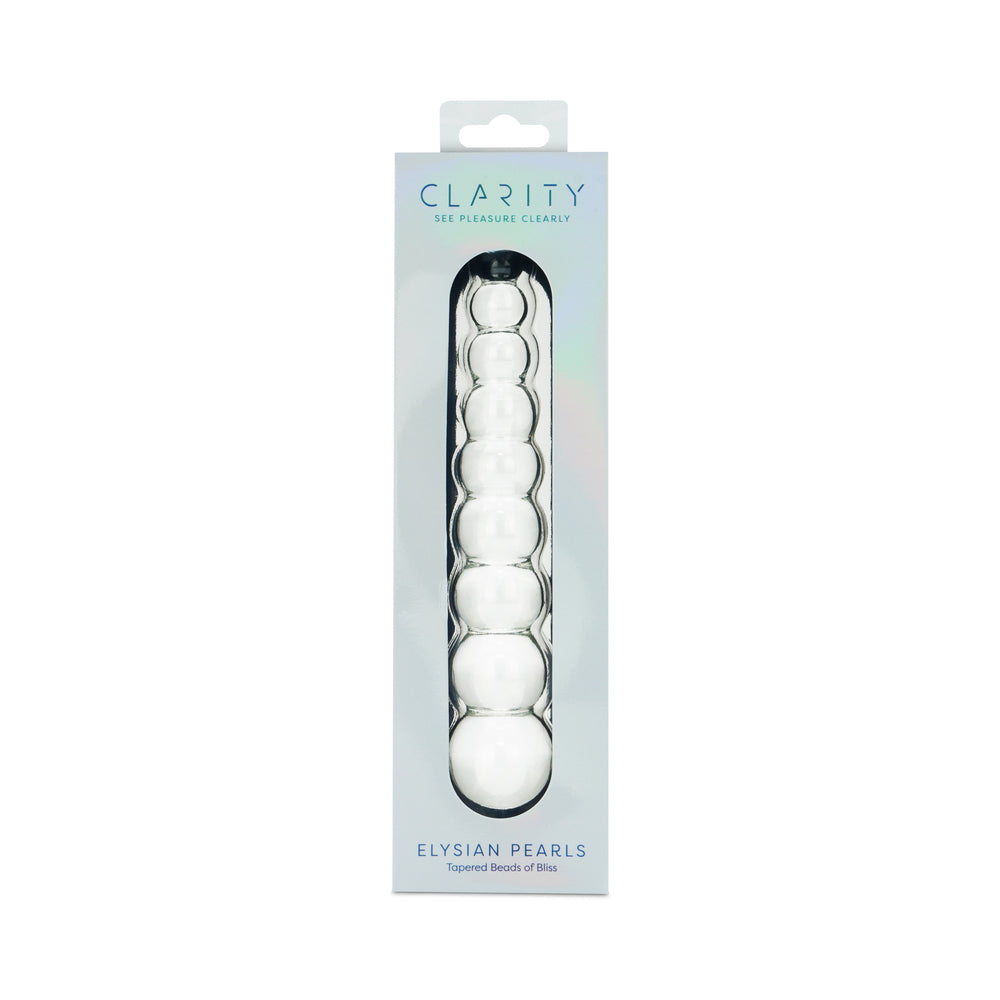 Clarity Glass Dildo Elysian Pearls