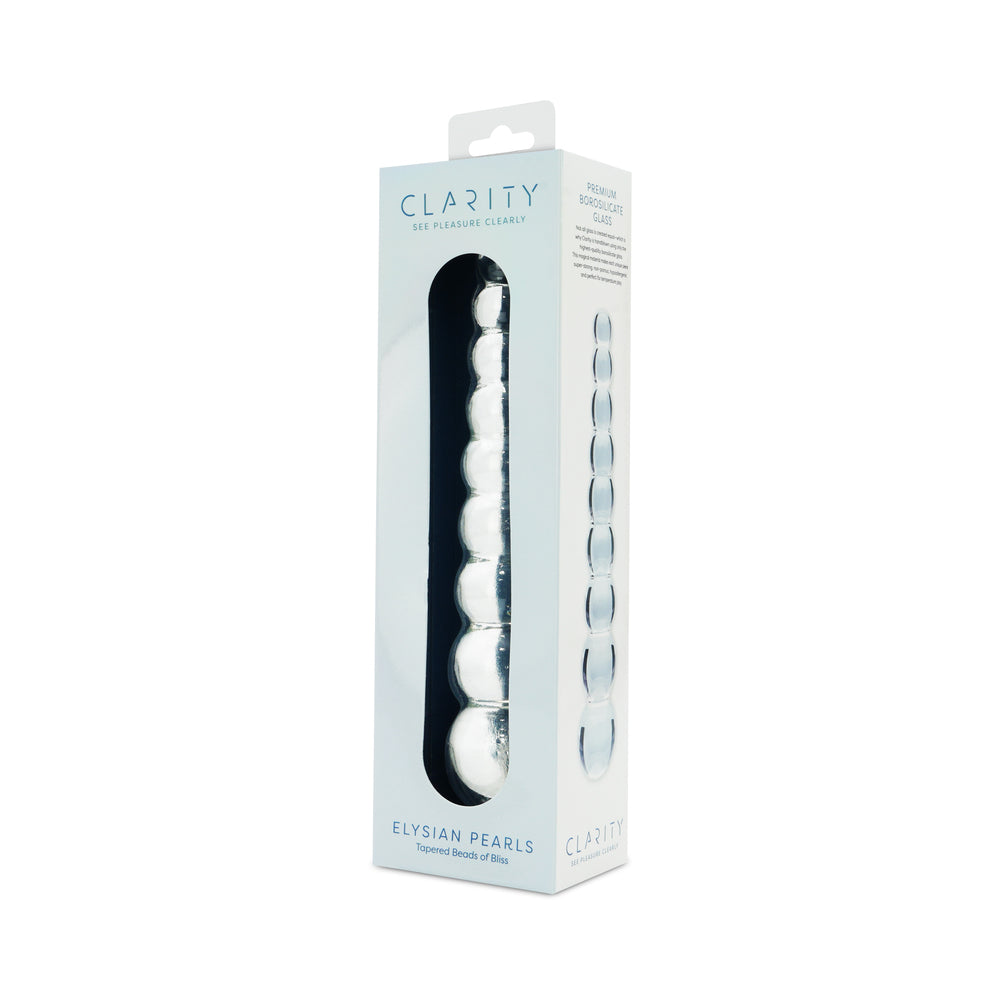 Clarity Glass Dildo Elysian Pearls