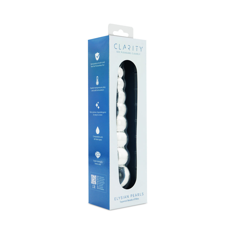 Clarity Glass Dildo Elysian Pearls