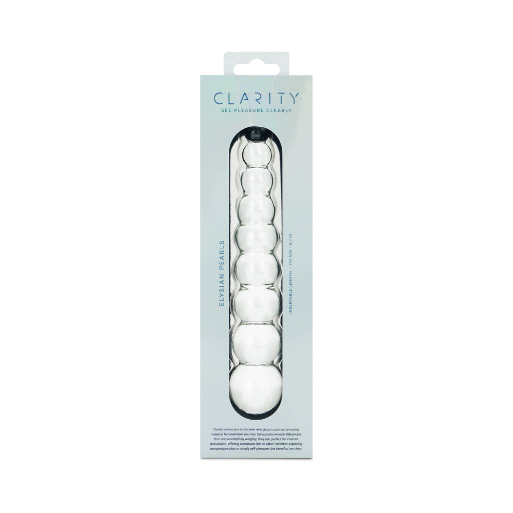 Clarity Glass Dildo Elysian Pearls