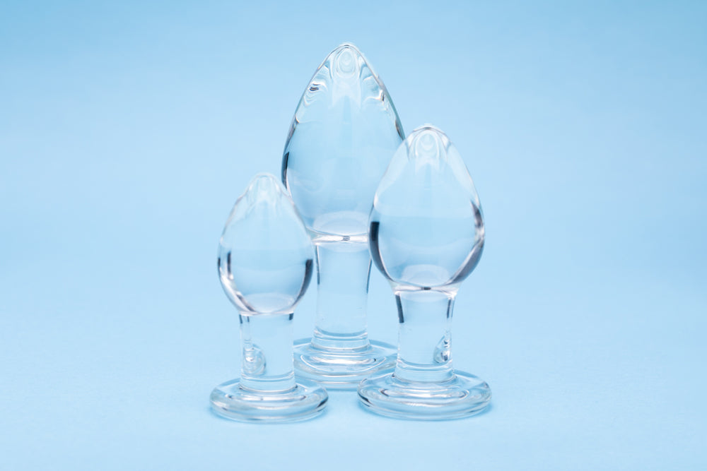 Clarity Glass Dildo 3 Piece Kit - Utopian Trinity