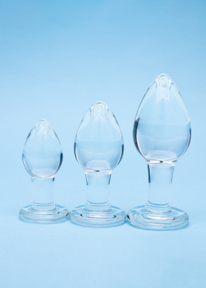 Clarity Glass Dildo 3 Piece Kit - Utopian Trinity