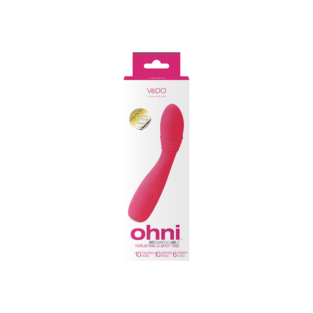 VeDO Ohni Rechargeable G-Spot Thrusting Vibe - Pink