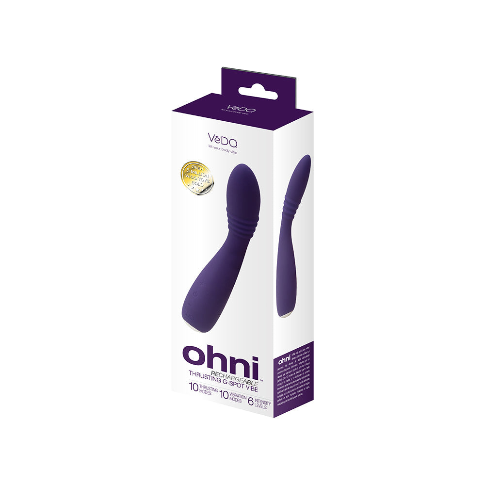 VeDO Ohni Rechargeable G-Spot Thrusting Vibe - Purple