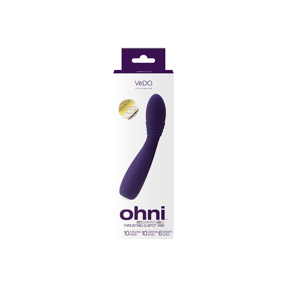 VeDO Ohni Rechargeable G-Spot Thrusting Vibe - Purple