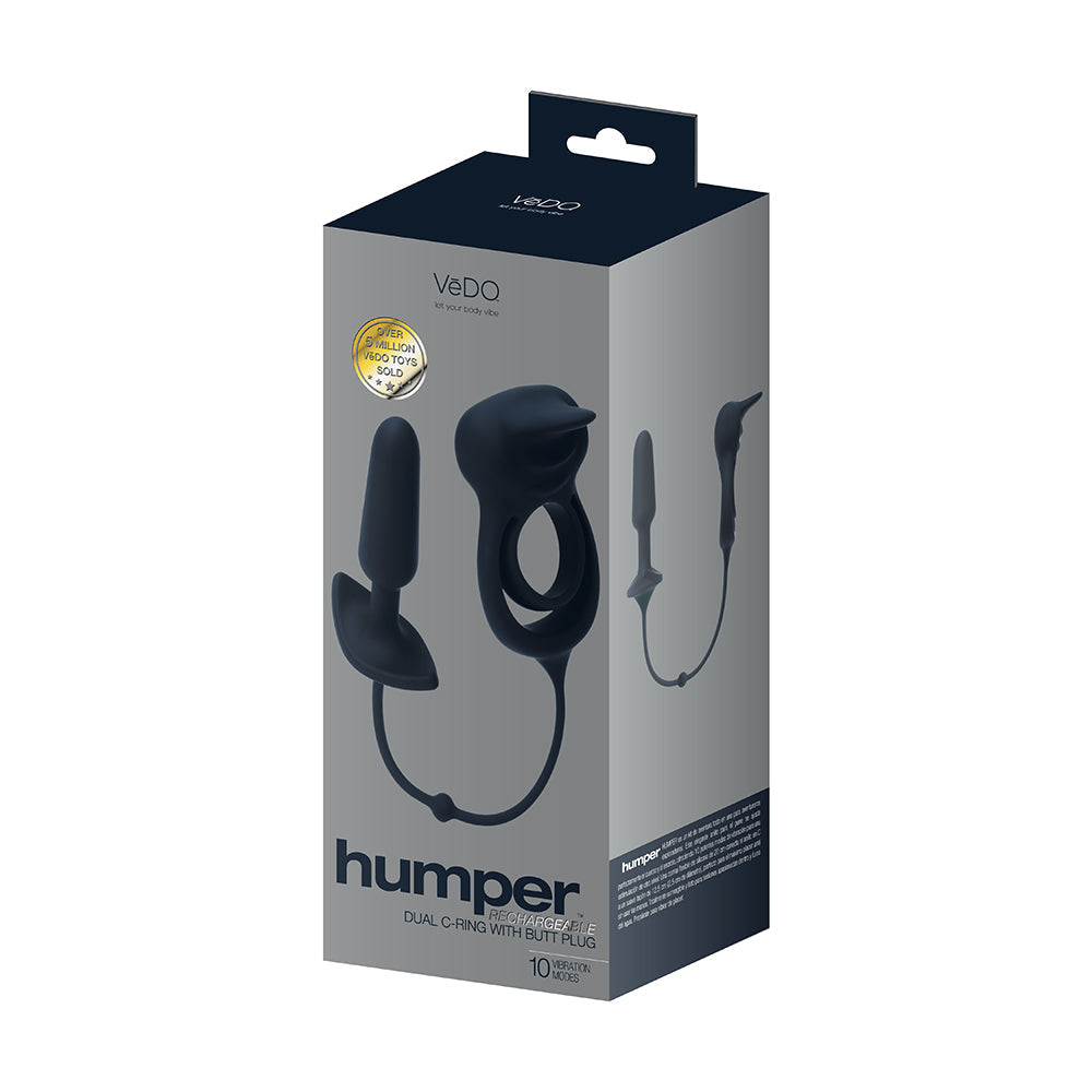 VeDO Humper Rechargeable Dual C-Ring w/Anal Plug - Black