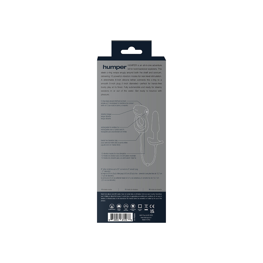 VeDO Humper Rechargeable Dual C-Ring w/Anal Plug - Black