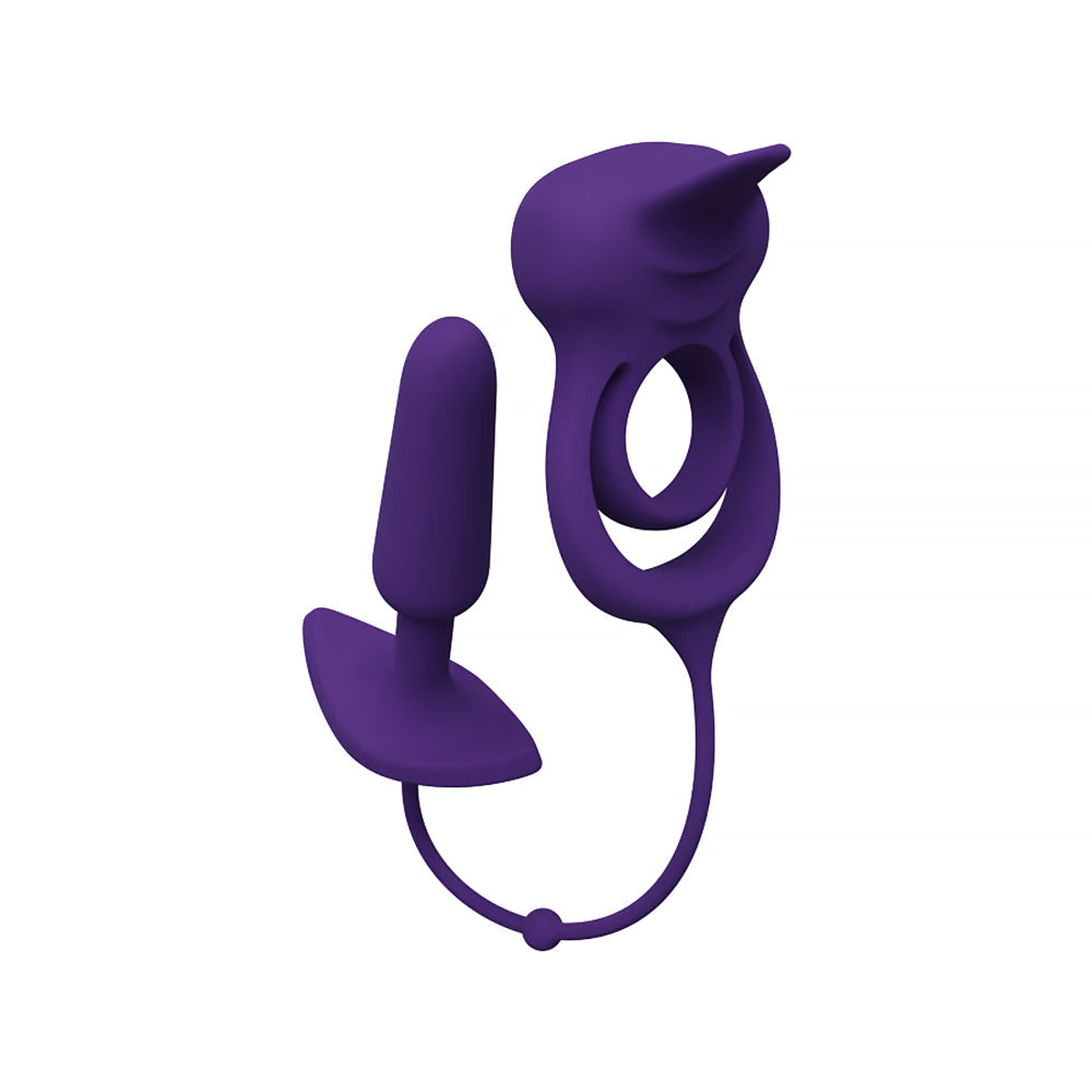 VeDO Humper Rechargeable Dual C-Ring w/Anal Plug - Purple