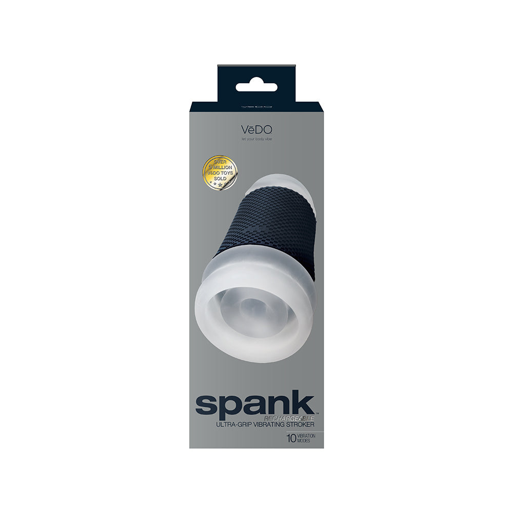 VeDO Spank Rechargeable Vibrating Stroker - Black